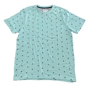 Denim & Flower Ricky Singh Palm Tree Graphic Size L Green Tee (Retail Price $35)